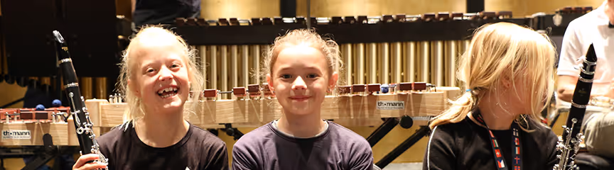 Danish students with clarinets
